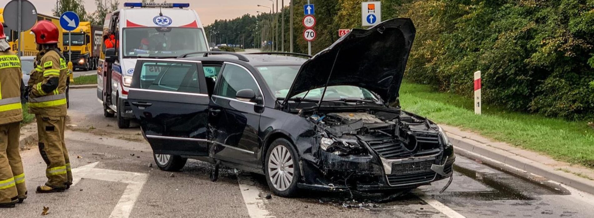 Wypadek na ul. Grajewskiej w Ełku